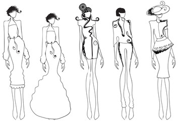 Beautiful lineart girls