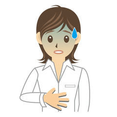 シャツ女性 B 病気 腹痛