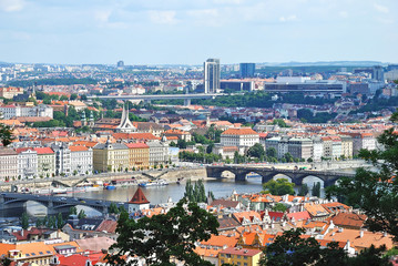 Fototapeta na wymiar View of Prague from the top