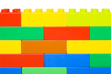 wall from platic blocks