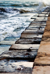 Fototapeta premium Beautiful waves on sea coast