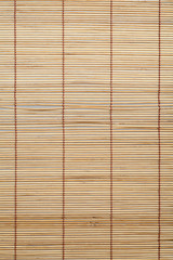 close up of bamboo curtain pattern material