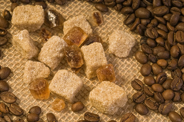 Coffee bean and sugar food