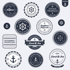 Vintage nautical labels