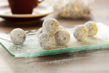 Champagne Truffles and coffee
