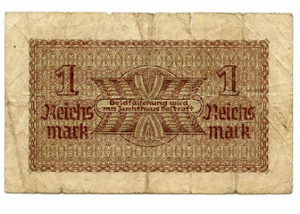 Vintage money - German 1 Occupation Reichsmark