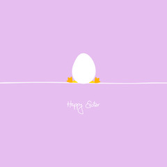 Sitting Easter Egg Purple