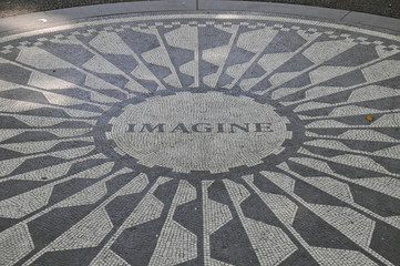 Imagine, Mosaik, Central Park, New York, USA