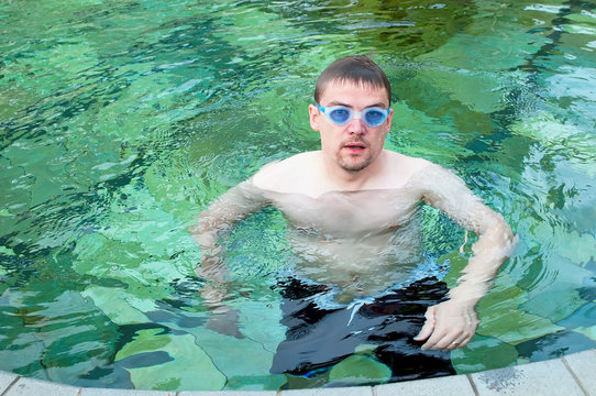 Man in a pool
