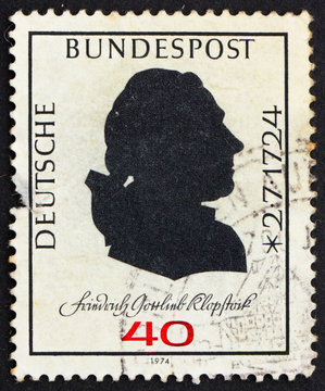 Postage stamp Germany 1974 Friedrich Gottlieb Klopstock, poet