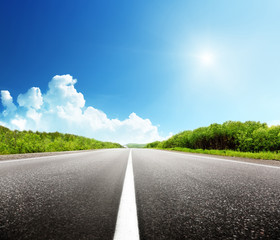 summer day and road