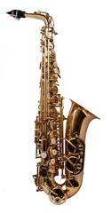 a full wiev of saxaphone