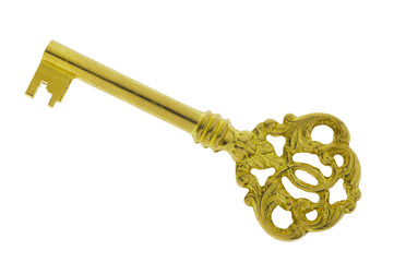 isolated golden key