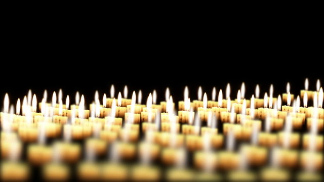 Candles in the night, Holiday Background, seamless Loop
