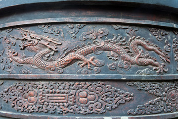 chinese style ancient dragon statue