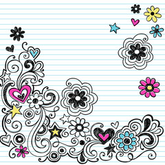 Sketchy Marker Flower Doodle Vector Design