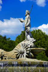 The fountain of Neptune in Madrid, Spain © Nikolai Sorokin