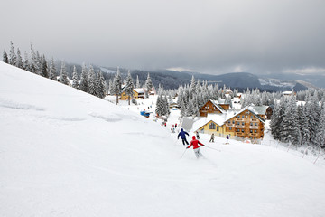 Winter skiing resort
