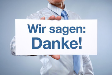 Wir sagen Danke