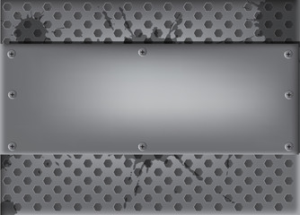 grey panel with screws illustration