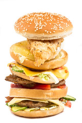 hamburger isolated on white