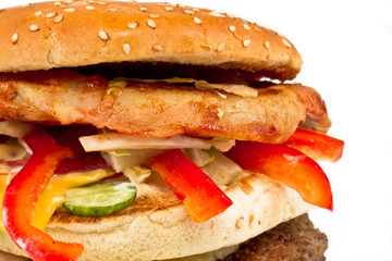 hamburger isolated on white