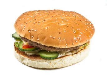 hamburger isolated on white