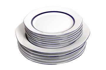 Plates in a stack shot in a studio
