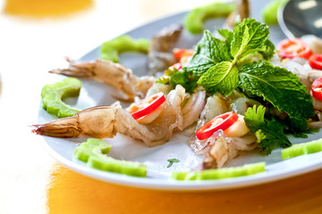 Thai Dishes - Raw Shrimps