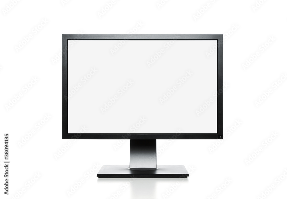 Poster blank computer monitor with clipping path for the screen