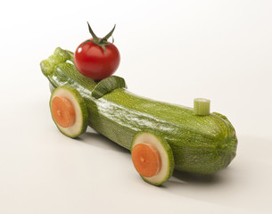 car made with vegetables
