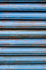 old wood door painted with blue 