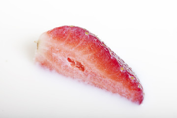 Milk and strawberry.