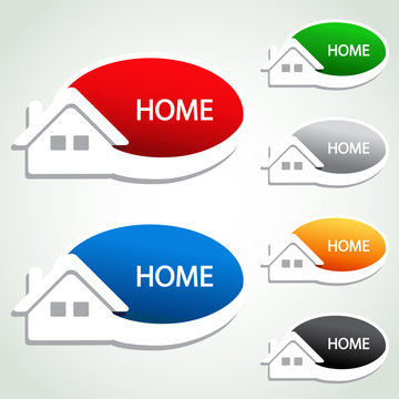 Vector home menu item - homepage symbol