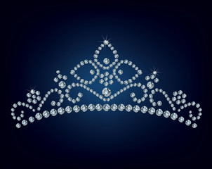 Diamond tiara - vector illustration