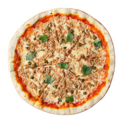 Pizza with capers and tuna