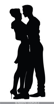 romantic couples silhouette