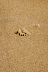 Fußspur im Sand