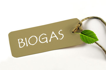 Biogas Plakette aus natürlichem Material