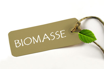 Biomasse Plakette