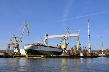 car carrier at docks