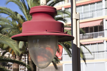 Farola en las calles de Benidorm