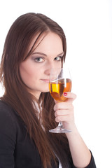 girl with a wine glas