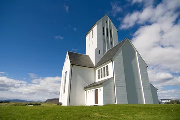Fotobehang Icelandic cathedral © Santi Rodríguez