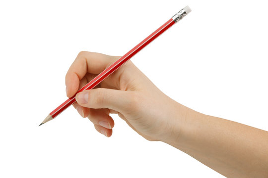 Drawing A Pencil Eraser In Hand