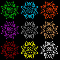 organic product stickers