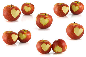 Red apple heart