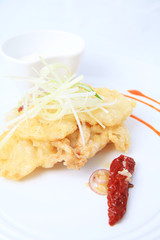 Oyster mushroom beignettes food