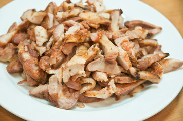 Roast pork thai style food