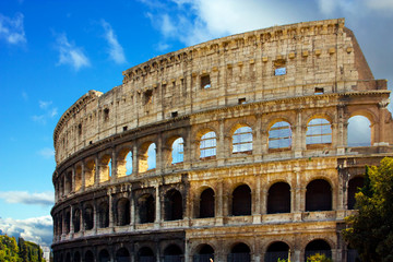 Fototapeta na wymiar Rome, Italy. Roman Amphitheatre Colosseum